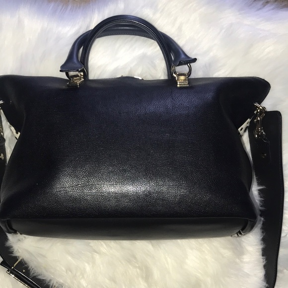 AUTHENTIC CHLOE BLACK & WHITE FUR/ CALF SKIN LEATHER - Picture 8 of 16